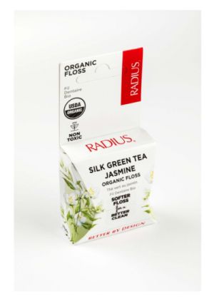 Dantų siūlas Radius Organic Silk Green Tea Jasmine, 30m