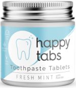 Happy Tabs dantų pastos tabletės Fresh Mint+Fluoride, 80 vnt.