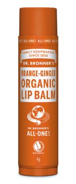 Ekologiškas lūpų balzamas Dr.Bronner's Orange-Ginger, 4g