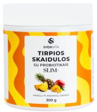 Tirpios skaidulos su probiotikais Mangų ir ananasų skonio, 300g