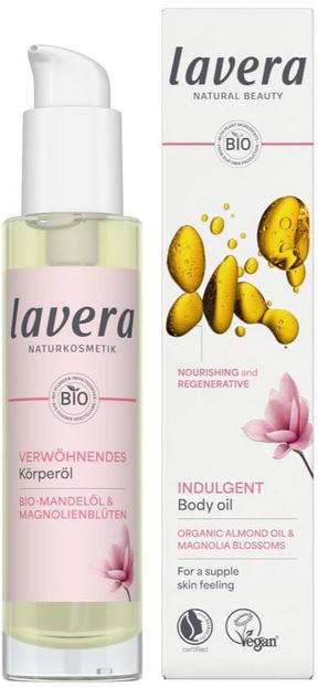 Kūno aliejus Lavera Indulgent su magnolija, 100ml